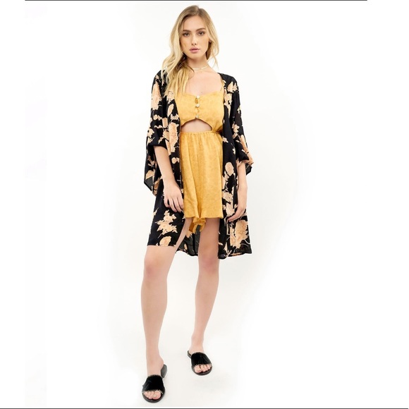 Saltwater Luxe Palm Kimono Dress XS - Picture 2 of 8
